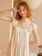 Satin Bubble Sleeve Nightgown