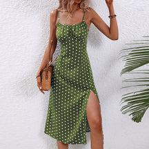Alisha | Polka Dot Midi Dress