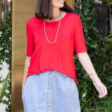 Maya Cherry Half Sleeve Tee