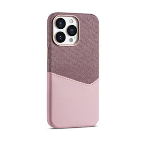 Minimalist Fabric and Leather iPhone Case