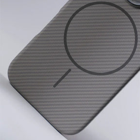 Textured Carbon Fiber iPhone Case with MagSafe Charging