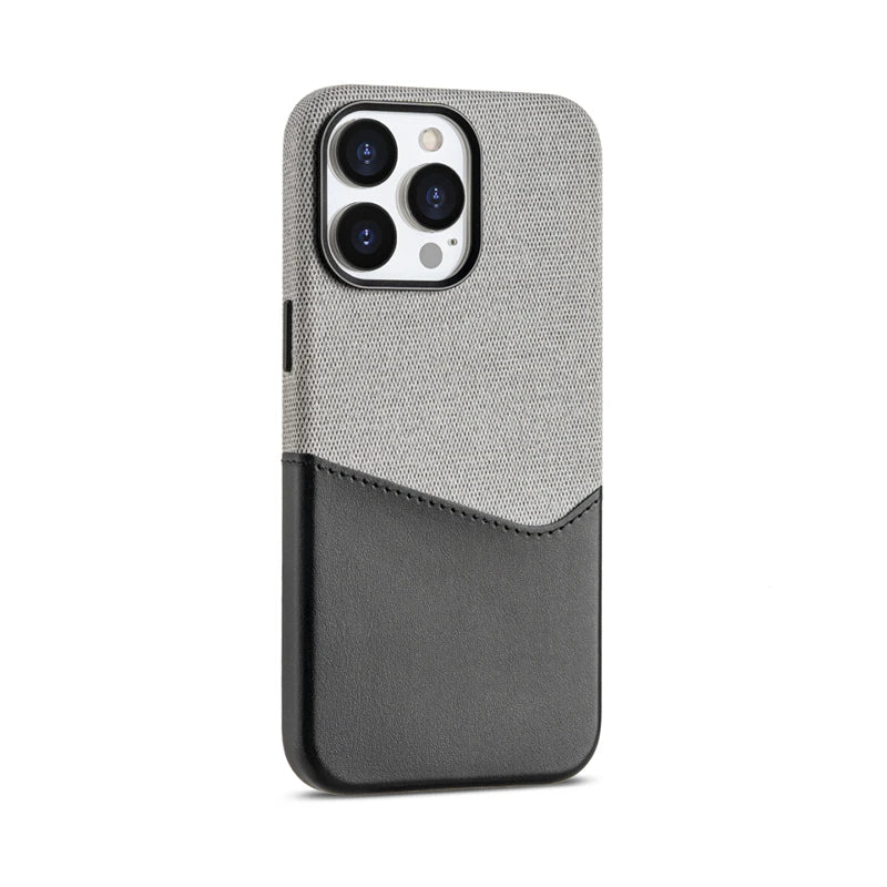 Minimalist Fabric and Leather iPhone Case