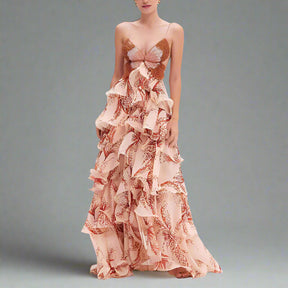 Aurelia™ Ruffle Butterfly Maxi Dress | Elegant Flow with Couture Ruffles