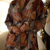 Peony Satin Pajama Set