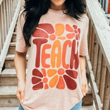 Teach - With Fun Flower Petal Graphic Tee