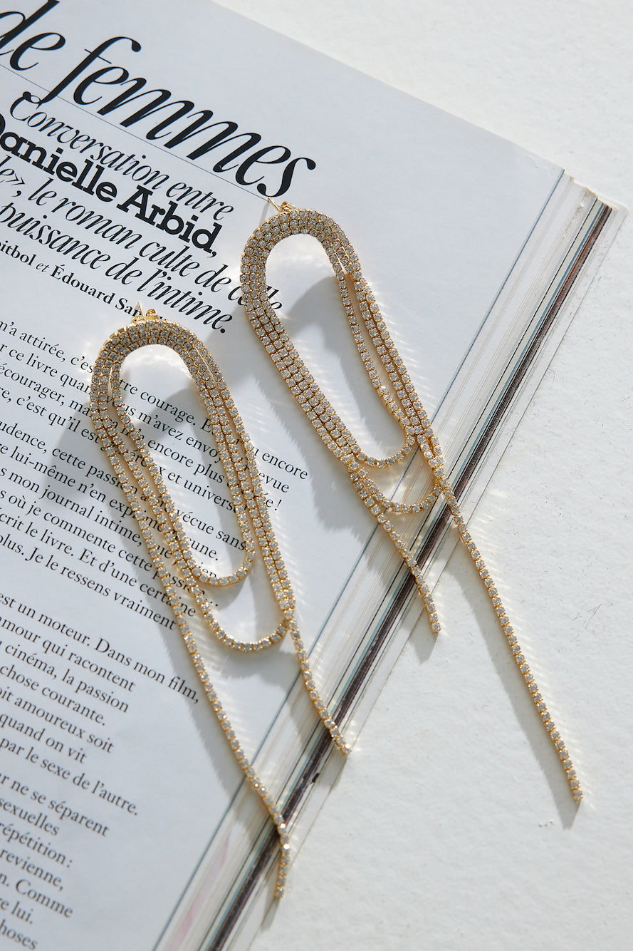 Brincos Fancy Time banhados a ouro 18k
