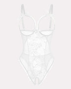 Crotchless Lace Mini Bodysuit