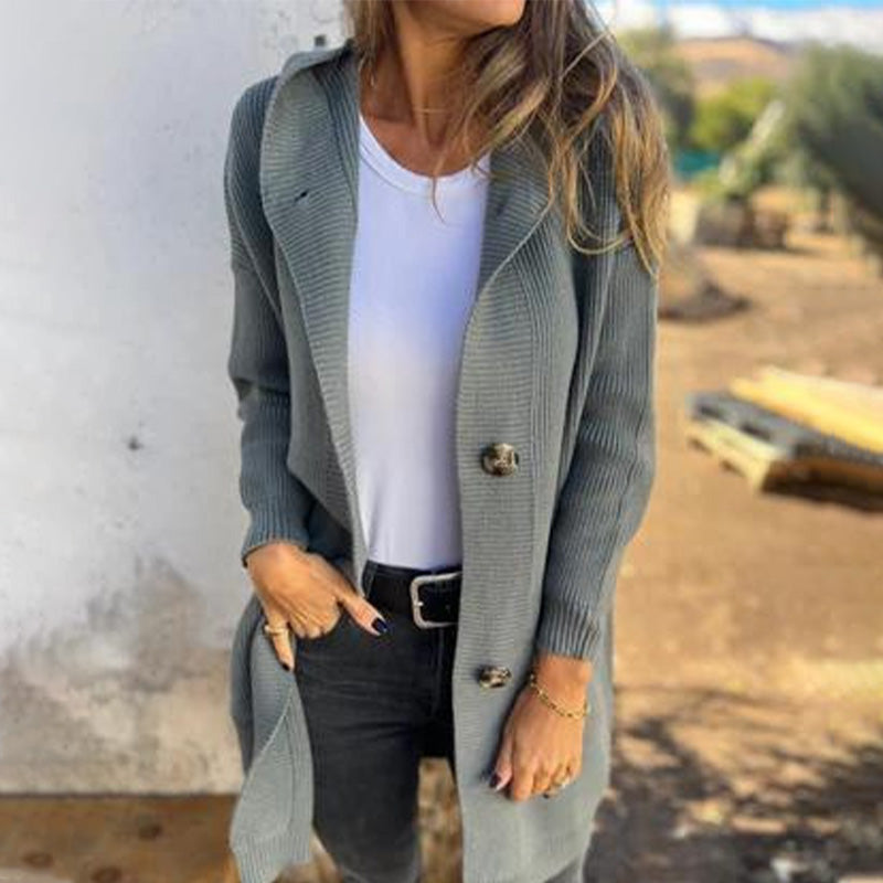 Everlyn | Cozy Hooded Knit Cardigan