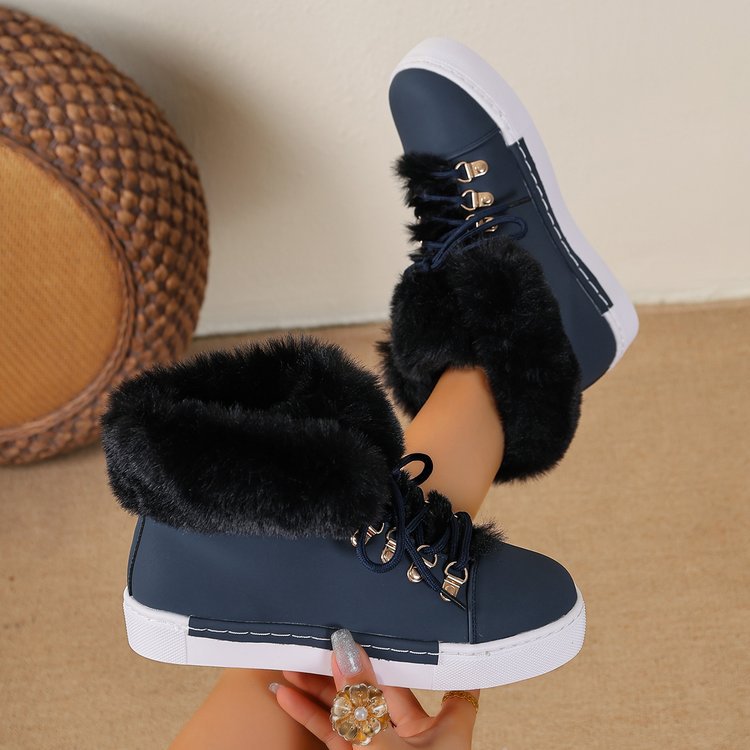 Everest Elite Winter Boots – Faux Fur Lined Platform Lace-Up Snow Boots
