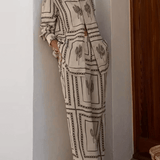 Abstract Geometric Line Printing Two-Pieces Set