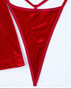 Christmas Velvet Heart Decoration Sexy Suit