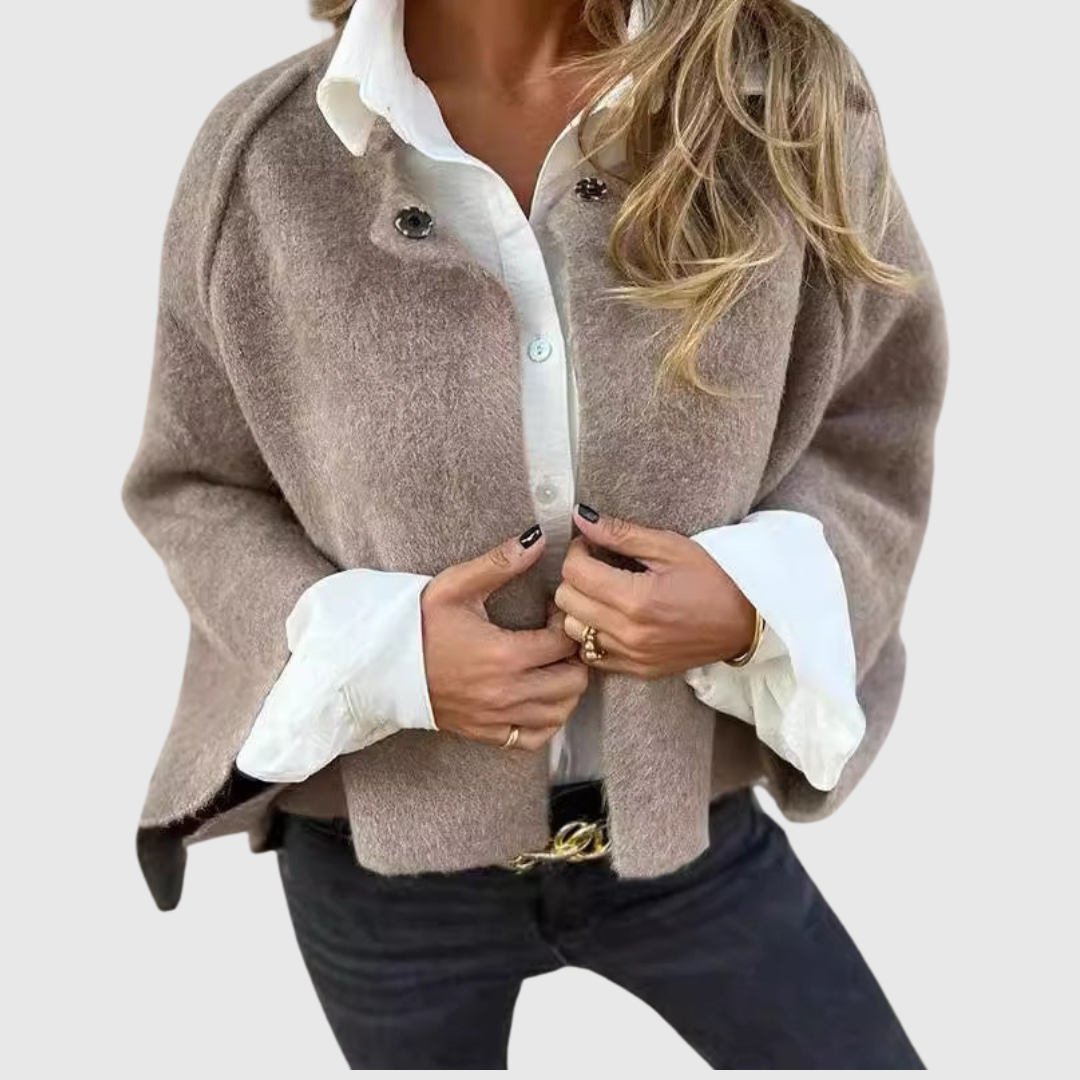 Elise | Short coat with elegant flared sleeves