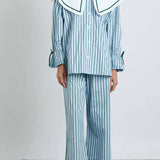 Barbara Pj Set- Blue Stripe