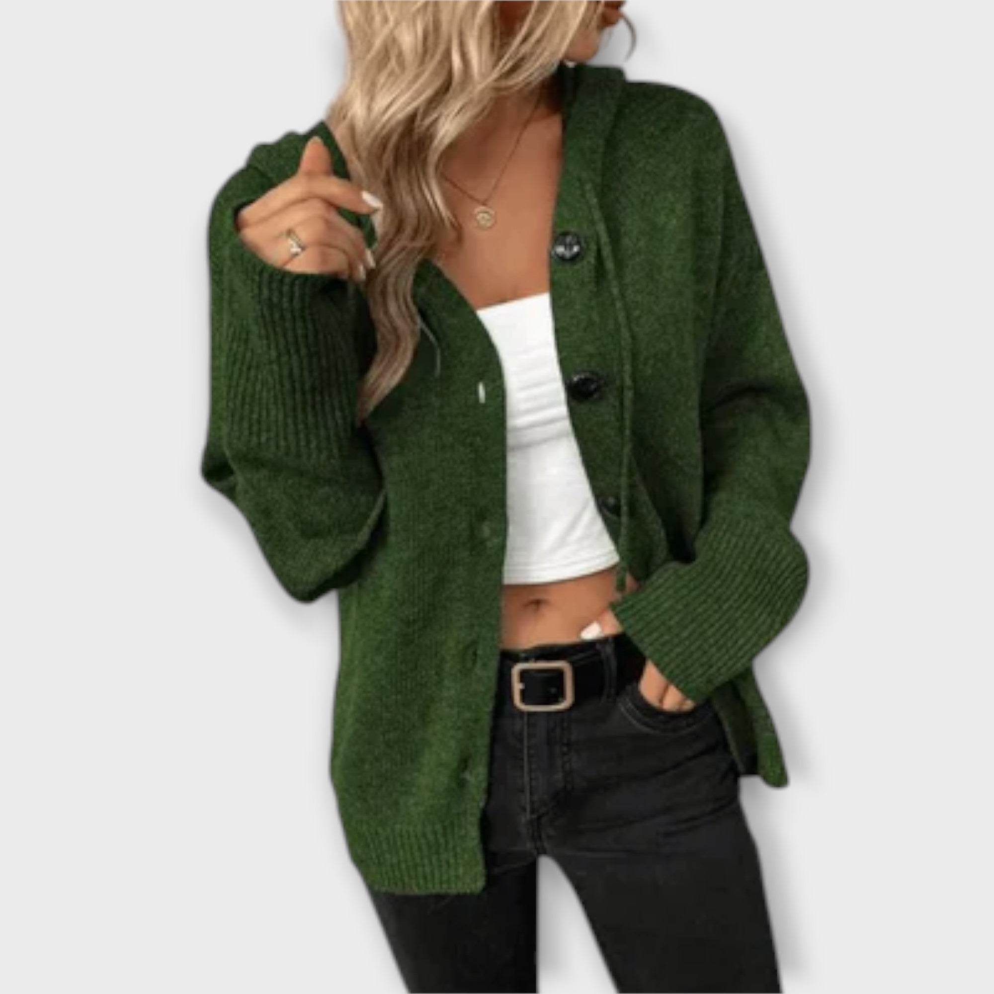 Lucía | Chaqueta de punto con capucha