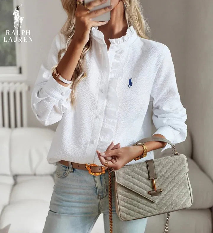 R&L Women’s Ruffled Detail Shirt