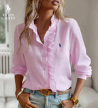 R&L Women’s Ruffled Detail Shirt