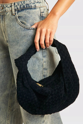 Aurelia™ Woven Suede Bag – Soft Sophistication with Distinctive Charm
