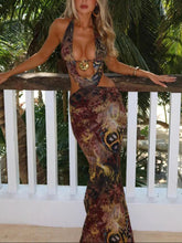 Isla Breeze Lace-Up Maxi Dress
