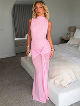 Elegant Pleated Bandage Dress – Sculpted Fit with Front Knot Detail