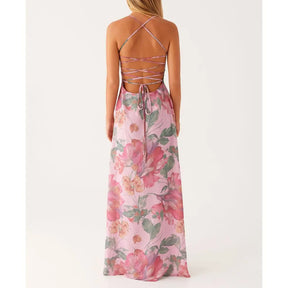 IslaBloom™ Cross-Tie Maxi Dress