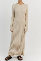 Antonia Rib Flare Maxi Knit Dress