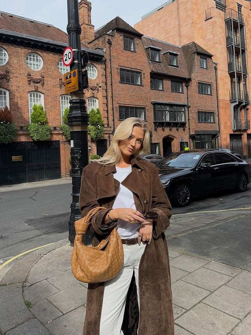 Molly | Kunstwildleder Trenchcoat