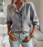 R&L Women’s Ruffled Detail Shirt