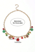 Eileen Christmas Jingle Bell Alloy Flower Necklace