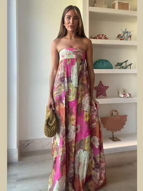 Petal Whisper Maxi Dress | Romantic Flowing Dress with Delicate Details