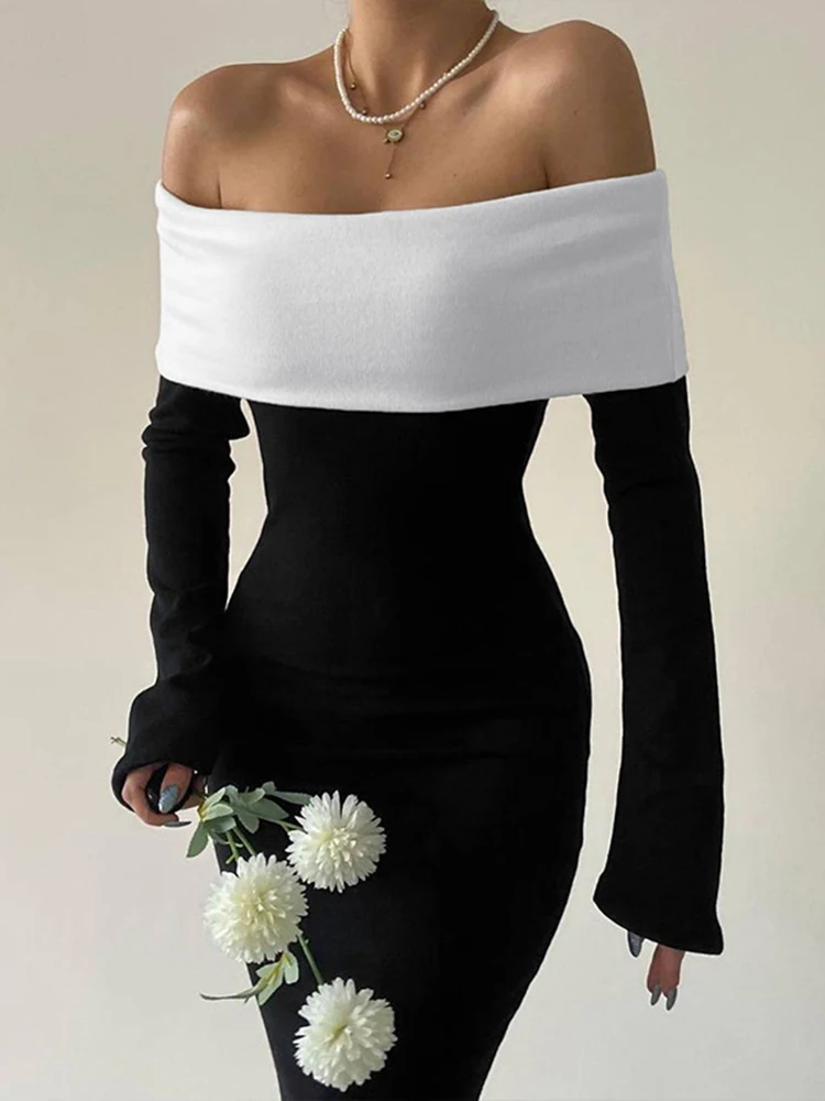 Aeris Off-Shoulder Maxi Dress – Soft Allure in Every Curve