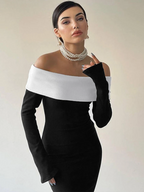 Aeris Off-Shoulder Maxi Dress – Soft Allure in Every Curve