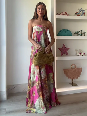 Petal Whisper Maxi Dress | Romantic Flowing Dress with Delicate Details