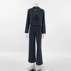 Autumn Winter  Solid Office Pants Set