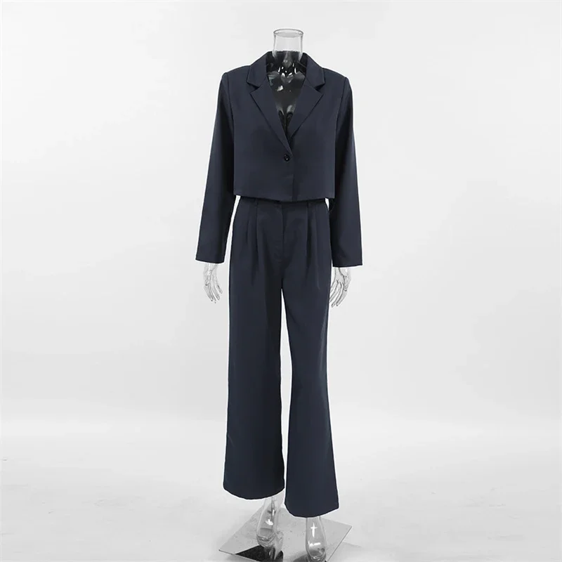 Autumn Winter  Solid Office Pants Set