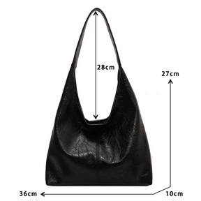 Ava™ Distressed Leather Bag – Spacious Elegance with Everyday Functionality