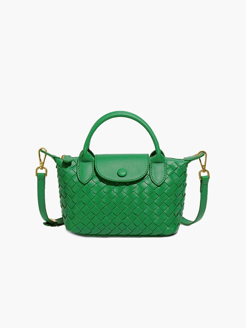 Mia™ Woven Pouch – Compact Elegance with Seasonal Charm