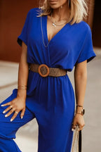 NovaEase™ Elastic Waist Bat Sleeve Jumpsuit