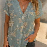 BloomMuse™ Digital V-Cardi Top