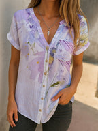 BloomMuse™ Digital V-Cardi Top