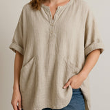 VivaEase™ ColorFlow V-Neck Top