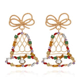 Jingle Bells Diamante Drop Earrings