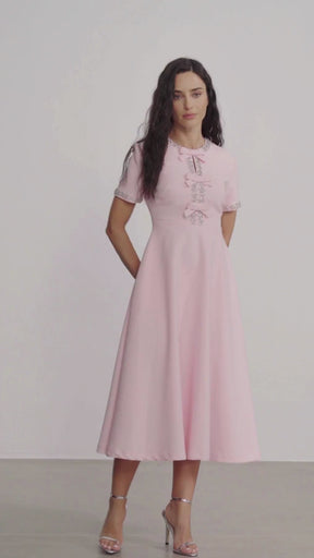 Sybil - Luxury Rhinestone Bowknot Dress