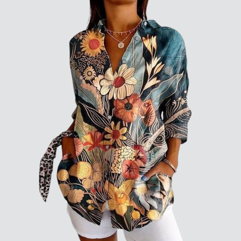 Astrid™ | Artistic Blomst Bluse