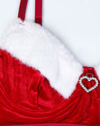 Christmas Velvet Heart Decoration Sexy Suit