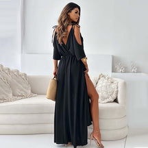Billie - Trendy Slit Skirt V-Neck Maxi Dress