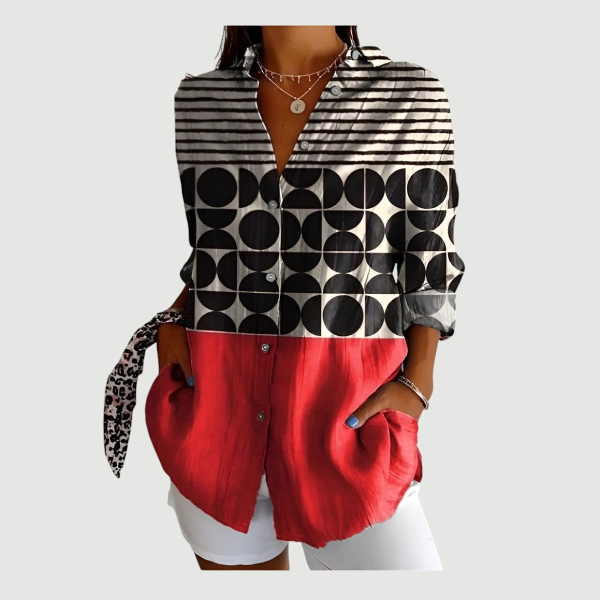 Sigrid™ | Artistic Blomst Bluse